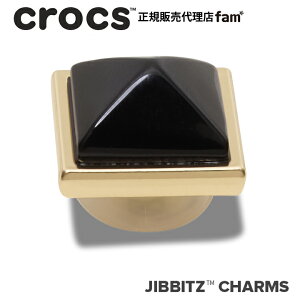 �N���b�N�X crocs�y�A�N�Z�T���[ jibbitz �W�r�b�c�zShoelry3 //Black and Gold Pyramid Stud/�u���b�N���S�[���h �s���~�b�h�X�^�b�h�b10016605