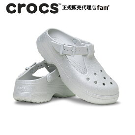 クロックス crocs【メンズ レディース サンダル】Classic Mary Jane Glitter Clog/クラシック メリージェーン グリッタークロッグ/210737-040｜**