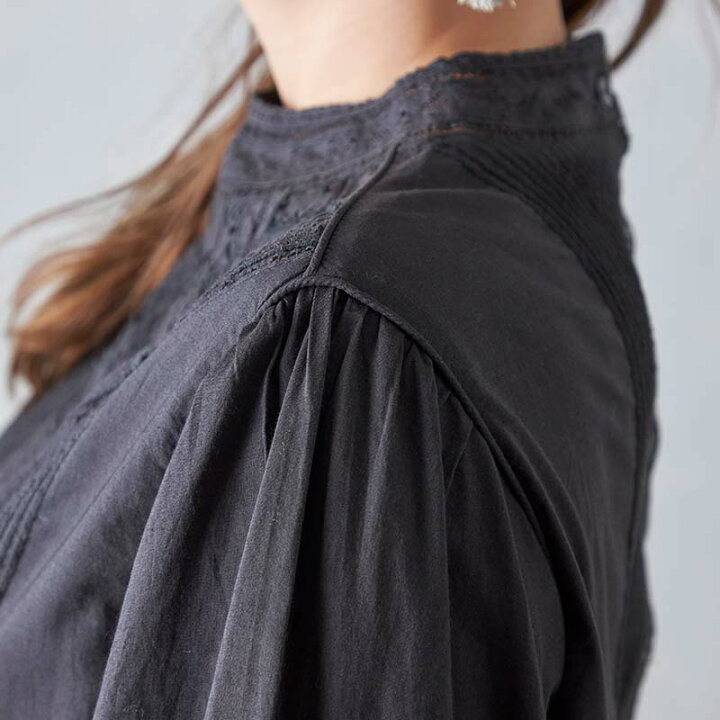 楽天市場】【再入荷】Fanaka リバーレース＆ピンタック刺繍ブラウス 
