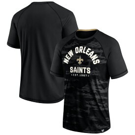 NFL セインツ ラグラン Tシャツ Fanatics（ファナティクス） メンズ ブラック (22 Men's Fanatics Branded Hail Mary SST TC)
