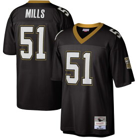 NFL セインツ サム・ミルズ レガシー ユニフォーム （レプリカ） Mitchell & Ness（ミッチェル＆ネス） メンズ ブラック (Men's MNC Legacy Replica Jersey)