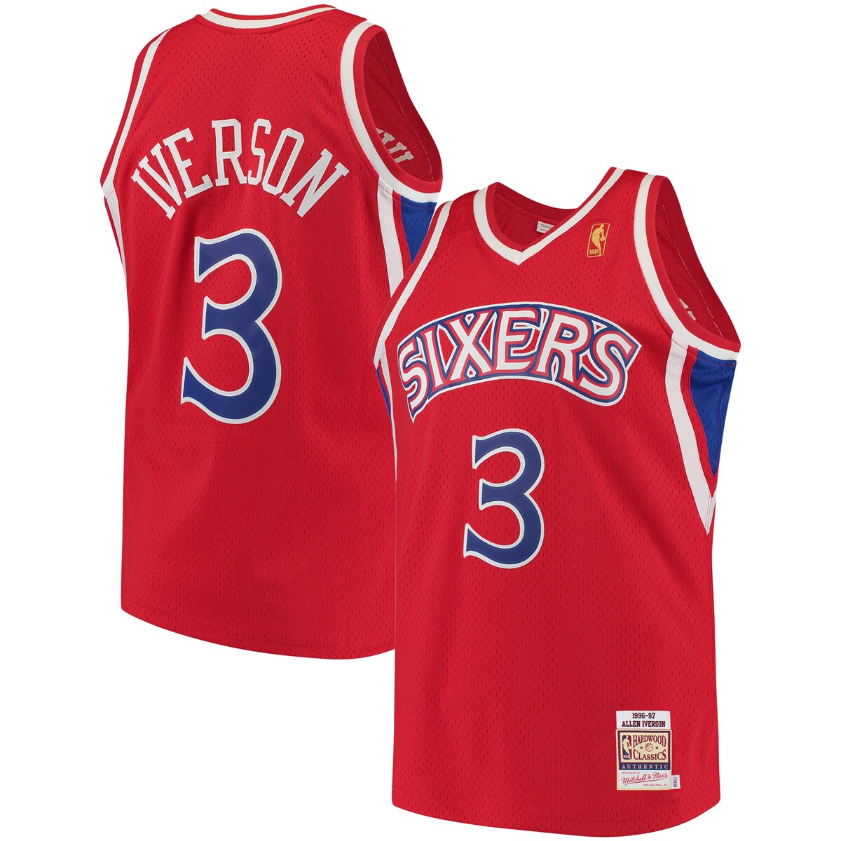 売れ筋の NBA 76ers アレン・アイバーソン オーセンティック