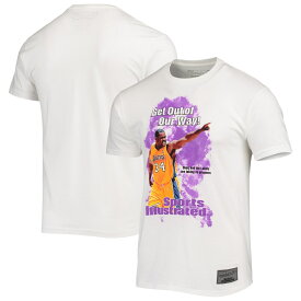 NBA レイカーズ シャキール・オニール Tシャツ Mitchell & Ness（ミッチェル＆ネス） メンズ ホワイト (MNC NBA Sports Illustrated Player Tee)