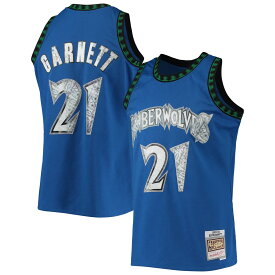 NBA ティンバーウルブズ ケビン・ガーネット ユニフォーム Mitchell & Ness（ミッチェル＆ネス） メンズ ブルー (MNC NBA 75th Anniversary Diamond Swingman)