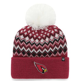 【公式グッズ】NFL カーディナルス ニット帽 '47/フォーティーセブン レディース カージナルレッド (NFL Womens Elsa Cuffed Pom Knit)