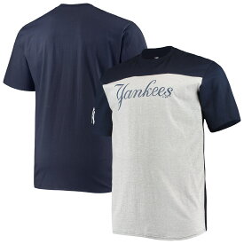 MLB ヤンキース Tシャツ Fanatics（ファナティクス） メンズ ネイビー (MEN'S B&T Colorblocked SST)