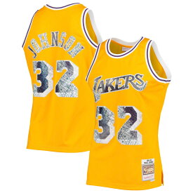 NBA レイカーズ マジック・ジョンソン ユニフォーム Mitchell & Ness（ミッチェル＆ネス） メンズ ゴールド (MNC NBA 75th Anniversary Diamond Swingman)