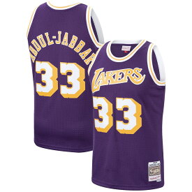 NBA レイカーズ カリーム・アブドゥル・ジャバー ユニフォーム Mitchell & Ness（ミッチェル＆ネス） メンズ パープル (MNC NBA HWC Mens Swingman Jersey)