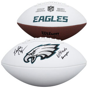 Randall Cunningham Philadelphia Eagles Autographed Wilson White Panel Football with Ultimate Weapon Inscription