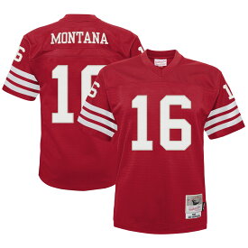 【公式グッズ】NFL 49ers ジョー・モンタナ ユニフォーム Mitchell & Ness/ミッチェル＆ネス ベビー スカーレット (Youth MNC Retired Legacy Jersey Infant)