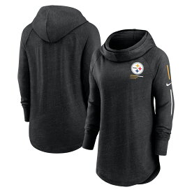 【公式グッズ】NFL スティーラーズ プルオーバー パーカー Nike ナイキ レディース ブラック (22 Women's Minimal Statement Funnel Neck Hood)