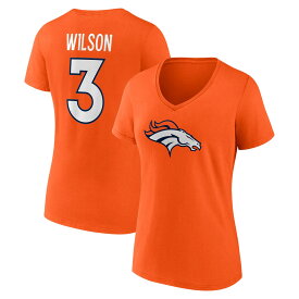 NFL ブロンコス ラッセル・ウィルソン Tシャツ Fanatics（ファナティクス） レディース オレンジ (Women's Player Icon N&N SST - EXPIRED)