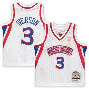 【公式グッズ】NBA 76ers アレン・アイバーソン ユニフォーム Mitchell & Ness/ミッチェル&ネス ベビー ホワイト (MNC OST Infant Jersey)
