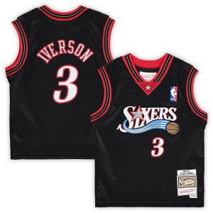 【公式グッズ】NBA 76ers アレン・アイバーソン ユニフォーム Mitchell & Ness/ミッチェル&ネス ベビー ブラック (MNC OST Infant Jersey)