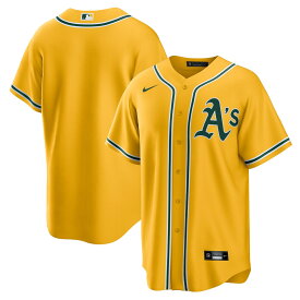 MLB アスレチックス レプリカ ユニフォーム Nike ナイキ メンズ ゴールド (Men's Nike Replica Team Jersey)