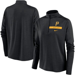 �y�����O�b�Y�zMLB �p�C���[�c �v���I�[�o�[ Nike/�i�C�L ���f�B�[�X �u���b�N (Women's NIKE Primetime Local Touch 1/2 Zip Pacer Top)