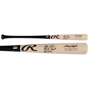 Hunter Goodman Colorado Rockies Autographed Black/Tan Rawlings Pro Bat with MLB Debut 8/27/23 Inscription