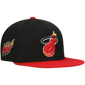 NBA ヒート アジャスタブルキャップ Mitchell & Ness（ミッチェル＆ネス） メンズ ブラック (NBA MNC HWC Core Side Snapback)