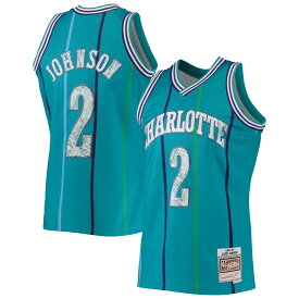 【公式グッズ】NBA ホーネッツ ラリー・ジョンソン ユニフォーム Mitchell & Ness（ミッチェル＆ネス） メンズ ティール (MNC NBA 75th Anniversary Diamond Swingman)