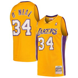 NBA レイカーズ シャキール・オニール ユニフォーム Mitchell & Ness（ミッチェル＆ネス） メンズ ゴールド (MNC NBA HWC Mens Swingman Jersey)