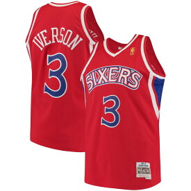 【公式グッズ】NBA 76ers アレン・アイバーソン ユニフォーム Mitchell & Ness（ミッチェル＆ネス） メンズ レッド (MNC NBA HWC Mens Swingman Jersey)