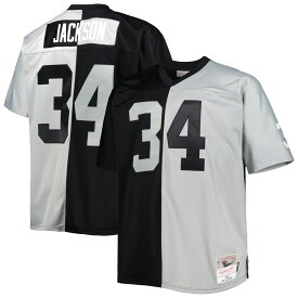 NFL レイダース ボー・ジャクソン レプリカ ユニフォーム Mitchell & Ness（ミッチェル＆ネス） メンズ ブラック (Men's MNC B&T Split Legacy Retired Player Jersey)