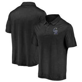 MLB ロッキーズ ポロシャツ Fanatics（ファナティクス） メンズ ブラック (Men's Iconic Striated Primary Logo Short Sleeve Polo)