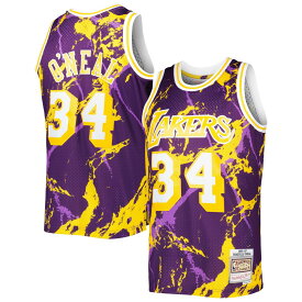 NBA レイカーズ シャキール・オニール ユニフォーム Mitchell & Ness（ミッチェル＆ネス） メンズ パープル (MNC NBA MEN'S MARBLE SWINGMAN JERSEY)