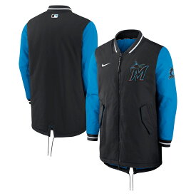 MLB マーリンズ ジャケット Nike ナイキ メンズ ブラック (Men's Nike Authentic Collection Dugout Jacket)