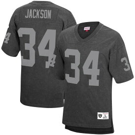 NFL レイダース ボー・ジャクソン Tシャツ Mitchell & Ness（ミッチェル＆ネス） メンズ ブラック (Men's Retired Player N&N Acid Wash Top)