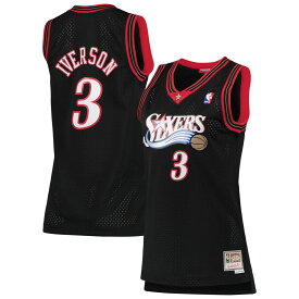 NBA 76ers アレン・アイバーソン ユニフォーム Mitchell & Ness（ミッチェル＆ネス） レディース ブラック (Womens MNC Swingman Jersey)