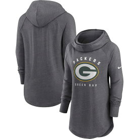 NFL パッカーズ プルオーバー パーカー Nike ナイキ レディース ヘザーチャコール (23 Women's Funnel Neck POH)