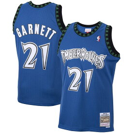 NBA ティンバーウルブズ ケビン・ガーネット ユニフォーム Mitchell & Ness（ミッチェル＆ネス） メンズ ブルー (MNC Mens Swingman Jersey)