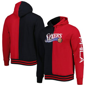 yObYzNBA 76ers vI[o[ p[J[ i傫TCYj Mitchell & Ness/~b`FlX Y ubN (Mens B&T MNC FA22 HWC Split Applique PO Hoodie)