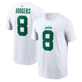 NFL ジェッツ アーロン・ロジャース Tシャツ Nike ナイキ メンズ ホワイト (23 Men's Nike Player N&N SST Expired Style)