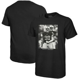NFL レイダース マクス・クロスビー Tシャツ Majestic（マジェスティック） メンズ ブラック (Men's Player Image Oversized SST)