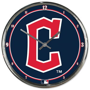 �y�����O�b�Y�zMLB �C���f�B�A���X �|�����v WinCraft (Chrome Wall Clock)