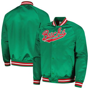 yObYzNBA obNX WPbg Mitchell & Nessi~b`FlXj Y O[ (NBA MEN'S MNC HWC Throwback Wordmark Satin Jacket)