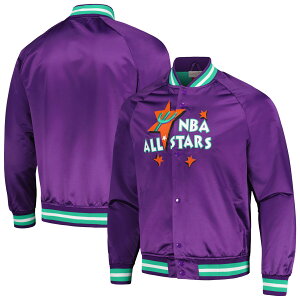 yObYzNBA NBA ʃACe WPbg Mitchell & Ness/~b`FlX Y p[v (NBA MEN'S MNC HWC Throwback Wordmark Satin Jacket)