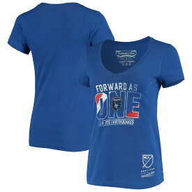 MLS アースクエイクス Tシャツ Mitchell & Ness（ミッチェル＆ネス） レディース ブルー (IVRCV19 Women's Forward As One Short Sleeve T-Shirt)