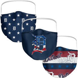 【公式グッズ】MLB タイガース フェイスマスク Fanatics（ファナティクス） (MLB FB Patriotic Pack 3 Pack Face Cover)