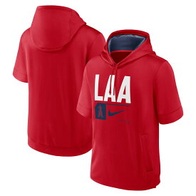 MLB エンゼルス プルオーバー パーカー Nike ナイキ メンズ レッド (Men's Nike Tri Code Lockup Short Sleeve Pullover Hood SP24)