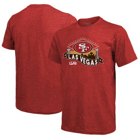 NFL 49ers Tシャツ Majestic（マジェスティック） メンズ スカーレット (24 Mens Sb Bound triblend SS tee)