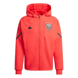 MLS D.C.ユナイテッド ロング ジャケット Adidas（アディダス） メンズ レッド (ADI 2024 Men's Player Anthem & Travel Jacket)