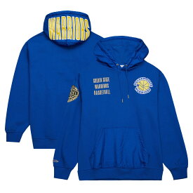 NBA ウォリアーズ フリース プルオーバー パーカー Mitchell & Ness（ミッチェル＆ネス） メンズ ロイヤル (NBA MENS TEAM OG 2.0 FLEECE HOODIE VINTAGE LOGO)