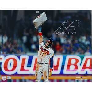 �yMLB�����z���O�����t�zMLB �u���[�u�X ���i���h�E�A�N�[�j��Jr. ���M�T�C�� �t�H�g �i16x20�j Fanatics Authentic/�t�@�i�e�B�N�X�I�[�Z���e�B�b�N (AUT 16x20 PHOTO 45267)