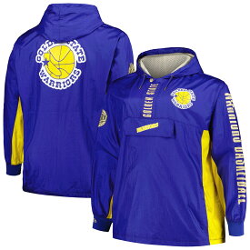 NBA ウォリアーズ プルオーバー Mitchell & Ness（ミッチェル＆ネス） メンズ ロイヤル (NBA Men's MNC HWC Team OG 2.0 Anorak Nylon Windbreaker Jacket B&T)