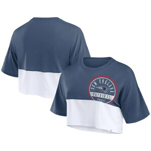 �y�����O�b�Y�zNFL �y�C�g���I�b�c T�V���c Fanatics/�t�@�i�e�B�N�X ���f�B�[�X �l�C�r�[ (24 Women's Boxy Color Split Cropped Tee)