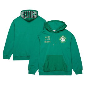 NBA セルティックス フリース プルオーバー パーカー Mitchell & Ness（ミッチェル＆ネス） メンズ グリーン (NBA MENS TEAM OG 2.0 FLEECE HOODIE VINTAGE LOGO)