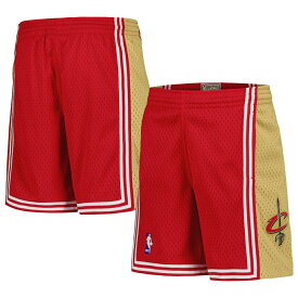 NBA キャバリアーズ カジュアル ショーツ Mitchell & Ness（ミッチェル＆ネス） キッズ ワイン (NBA Youth MNC FA23 HWC Swingman Shorts)